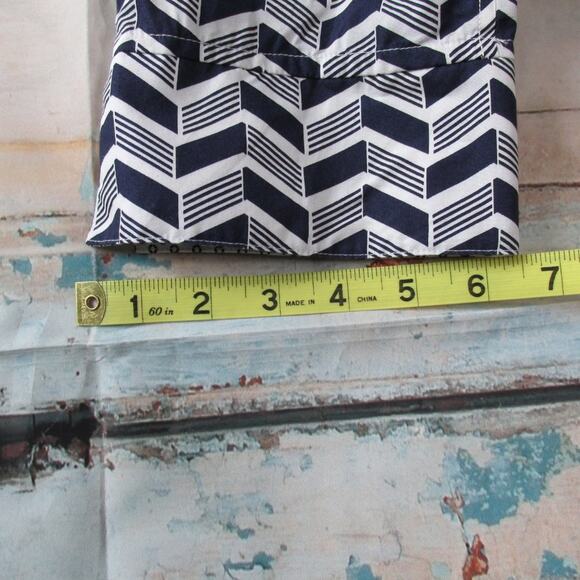 Gold Label Investments Blue/White Chevron Plus Size Shirt - Picture 3 of 6